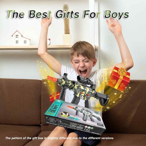 BYTEWAR Soft Bullets Toys Guns for Boys,M416 Foam Blaster Gun,Electric Sniper Rifle with Scope 40 Darts 2 Magazines,Full auto Gun for Kids Ages 6-12 Years Old,Gifts for Adult, Camouflage, M416-905B