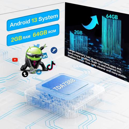 [2G 64G] Android 15 Car Radio for Honda Accord 6th 1998-2004 with Wireless Carplay/Android Auto, 9 Inch HD Touchscreen Car Stereo with GPS WiFi Bluetooth FM/RDS SWC Backup Camera MIC