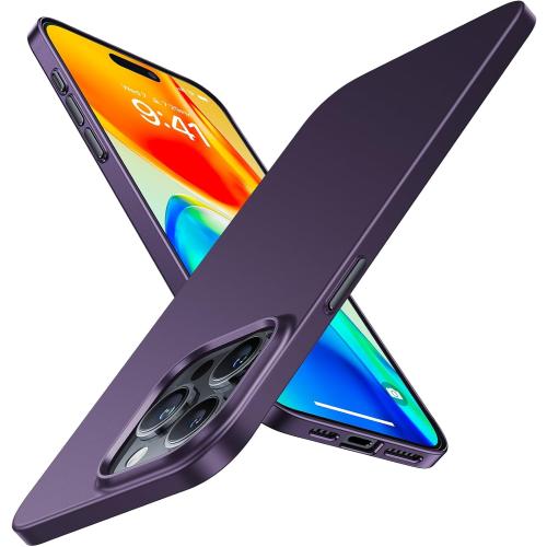 TORRAS Slim Fit Designed for iPhone 15 Pro Max Case 6.7 inch, Ultra-Thin 15 Pro Max Case 2023, Lightweight Hard PC Cover Phone Cases for iPhone 15 Pro Max Phone Case Purple, OriginFit