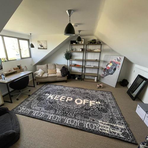 KEEP OFF Rug Cashew Flower Classic Paisley Cashmere Large Carpet Hypebeast Decor Parlor Bedroom Playroom Artistic Premium Floor Mat (50x80cm(1.6x2.6ft))