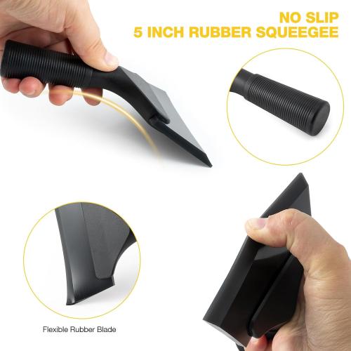 Gomake Window Tint Kit Vinyl Wrap Tool Car Windshield Back Window Tinting Tools with Bulldozer Squeegee Scrubber Paddle,Rubber Blade Scraper,Film Cutter for Car Wrapping,Vinyl Film Installation