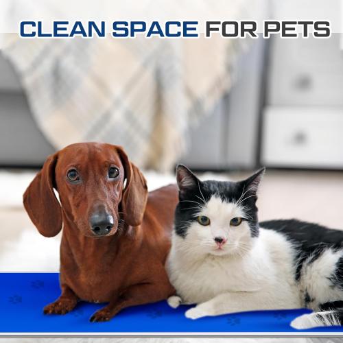 Nuanchu Adhesive Mat Pad Include 1 Sticky Non Slip Base Pad 2 Tacky Dust Mats Construction of 30 Sheets (60 Sheets Total) for Clean Room Science Lab Matting Laboratory Hospital(Blue,24x36 Inches)