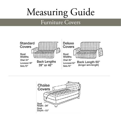 SureFit Home Décor SF44892 Microfiber Universal Cushion Sofa Quilted Furniture Throw Pet Couch Cover, Polyester, Machine Washable One Piece Dark Gray