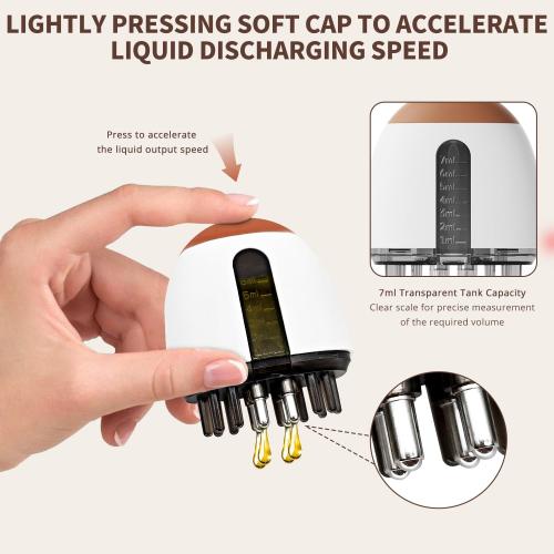 Minoxidil Applicator 2025, Electric Scalp Oil Applicator with High Vibration, Quick Efficient Apply No Messy Scalp Massager Hair Growth, Use for Home & Travel Red/blue