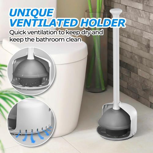 2Pack Toilet Plunger with Holder，Plungers for Bathroom with Holder, Toilet Plunger with Cover，Bathroom Plunger，Bathroom Decor，Bathroom Accessories，Toilet Bowl Cleaners,White