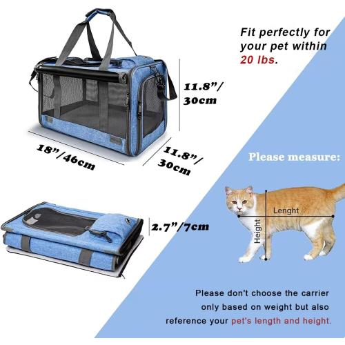 GAPZER Pet Carrier for Large and Medium Cats, Soft-Sided Pet Carrier for Big Medium Cats and Puppy, Dog Carriers Cat Carriers Pet Privacy Protection Travel Carriers