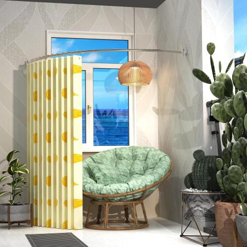 Curved Shower Curtain Rod For Bathroom 38-72 Inches, Adjustable Length, Curved Shower Rod, Metal Rods&Brackets, Round Shower Curtain Rods, Rotate Bracket For Large Shower Space, Need Drilling, Nickle