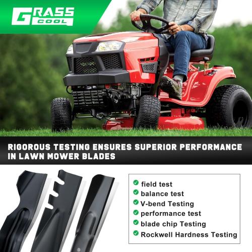 942-04308-X 942-04308 Mulching Blades for Troy Bilt Pony Bronco Cub Cadet 42 inch Deck Riding Tractor Zero Turn Mower XT1 ZT1 42 Lawn Mower Replace 942-0616 742-0616 942-04126 (6 Point Star)