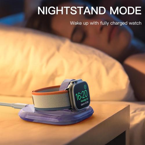 for Apple Watch Magnetic Charging Dock - Fast Magnetic Charger Stand, Compatible with Apple Watch Series 2/3/4/5/6/7/8/9/10/Ultra 1 2, Supports Nightstand Mode, Portable Design for Travel