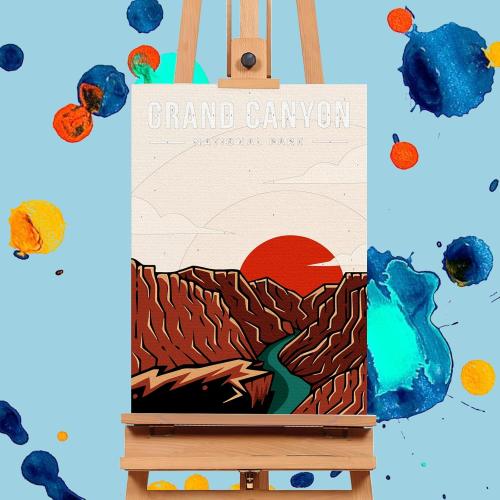 6 Pack Paint by Numbers Kit for Adults Beginners - 10x14 Inch National Park Adult Paint by Number Kits on Canvas, DIY Acrylic Oil Number Painting Kits for Adults, Perfect for Gift Home Decor