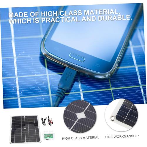 1set Solar Charging Panel Controller Flexible Monocrystalline Outdoor Charger for Camping Hiking and Travel Energy-Saving for All Devices