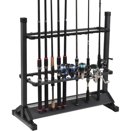 Fishing Rod Holders,Fishing Pole Holders,Fishing Rod Rack,24 Slots to Hold Rods & Reel Combo,Lightweight Aluminum Vertical Fish Pole Garage Storage Ground Display Stand (Gray)