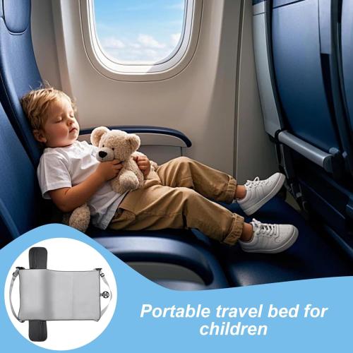 Toddler Airplane Bed, 19x31 Inch Non-Slip Comfort Inflatable Toddler Travel Bed with Pillow & Pump & Pockets, Portable Air Mattress with Storage Bag for Sleeping, Rest
