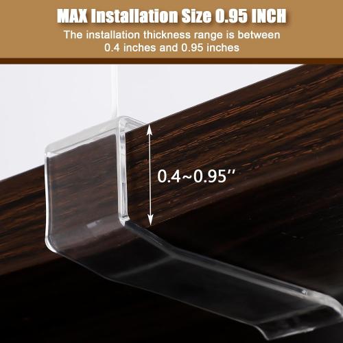 12 Pack Acrylic Shelf Dividers for Closet Organization, Purse Organizers for Closet, Clothing Dividers, Handbag Organizers for Shelves Separator Clear