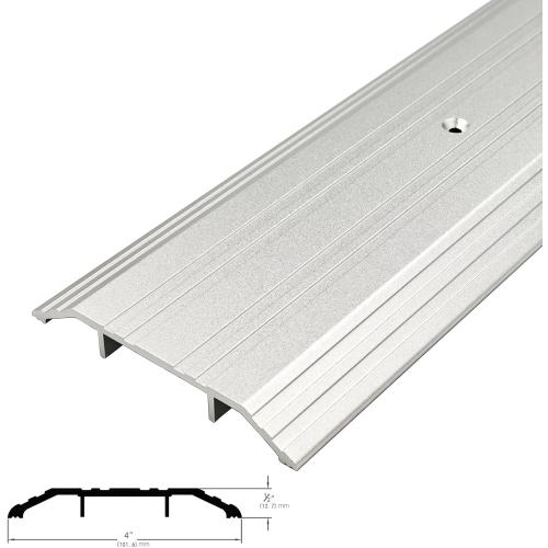 Heavy Duty Corrugated Aluminum Door Threshold for Exterior Doors- Door Saddle- Metal Flooring Transition Strip- Door Sill Extension- 4 W,1/2 H,35.43 L,Silver Anodized, Mill Finish,1Pc