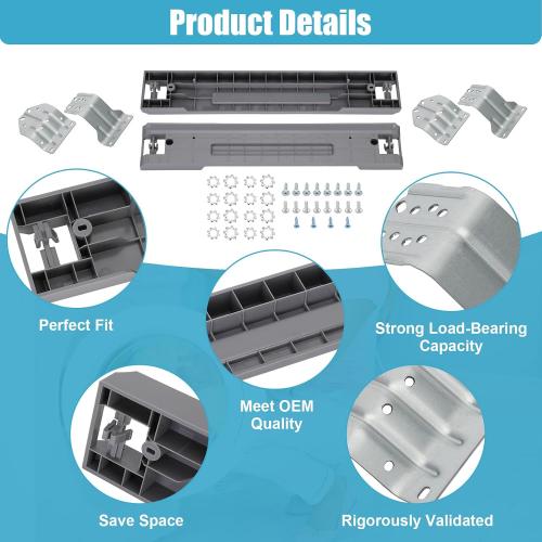 Size 27 2024 UPGRADED SKK-8K & SKK-7A Stacking Kit for Samsung's 27 Wide Front Load Washer and Dryer Combo - Samsung Stackable Washer Dryer Kit Including All Parts - Replace for SK-5A SK-5AXAA