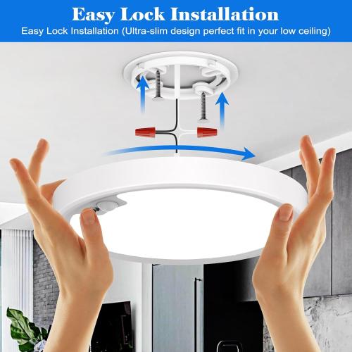 Motion Sensor Ceiling Light Wired, LED Flush Mount Ceiling Light Fixture 18W/1600LM, Motion Sensor Light Indoor for Stair Closet Porch Hallway Laundry, Time Dimmable Ceiling Lights 3000k/4000k/6000k