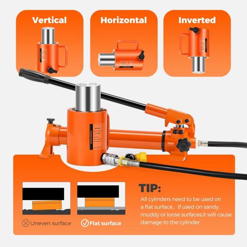 Bonvoisin Hydraulic Ram Cylinder 50T Hydraulic Cylinder Jack Porta Power Ram 4 Stroke Single Acting Lifting Cylinders for Machinery Shipbuilding