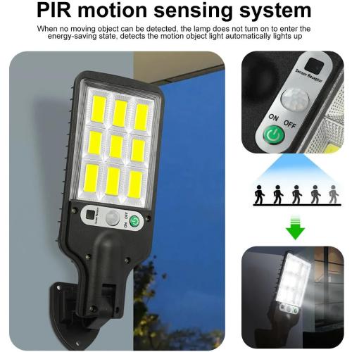 Solar Lights Outdoor, 6000 Lumens 4pack 108COB LED Solar Powered Motion Sensor Wall Lamp - IP65 Waterproof with Remote Control, Durable Security Light for Outside Wall, Garden, Yard, Porch (4Pack)