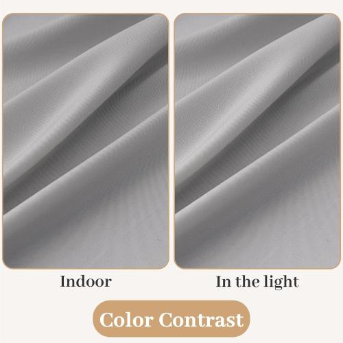 MIULEE Non-See-Through French Door Curtains for Door Window, Privacy Light Filtering Sheer Curtains for Decoration, Window Drapes with Rod Pocket and Tie Back, Grey, 26 x 72 inches, 2 Panels