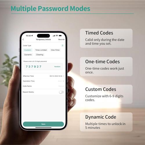 IRONZON Fingerprint Door Knob for Bedroom - 291Y 4-in-1 Keyless Bedroom Door Knob Smart Lock with App, One-tap Privacy Mode Setup, Auto-Lock Easy to Install - Matte Black