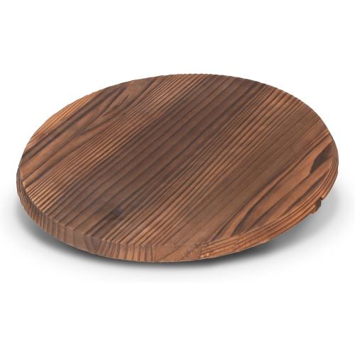 Craft Wok Lid for 14-Inch Woks Traditional Wooden Flat Cover Asian Cookware / 732W323-14in
