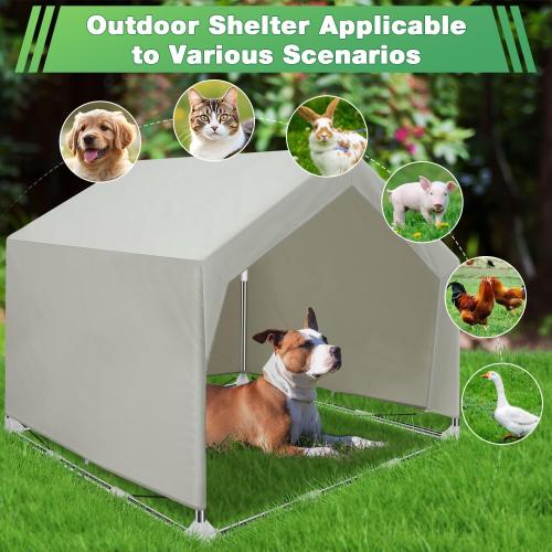 Dog Shade Shelter Outdoor Large Tent Dog House for Large Dogs, Outdoor Dog Tent, Outside Sun Rain Canopy Pet House for Cats, Rabbits and Other Pets.