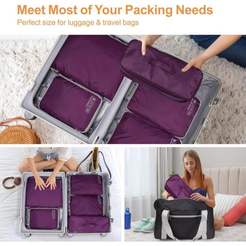 Cambond Travel Underwear Organizer Bag - 4-in-1 Double Layer Lightweight Bra Organizer, Portable Expandable Compression Packing Cubes Travel Packing Organizers, Underwear Storage Bag for Women