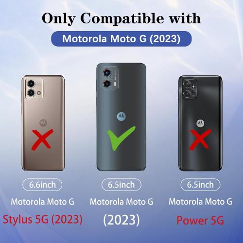 JoySolar Heavy Duty Phone Case for Moto G 5G 2023 for Boys Kids Girls - Cute Cartoon Cool Hard Triple Layers Rugged Military Full Body Cover Drop Protective Cases, Blue