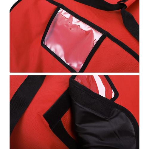 DEAYOU Pizza Warmer Bag, Professional Thermal Food Delivery Bag, Heavy Duty, Moisture Free, 22 x 22 x 8, Red