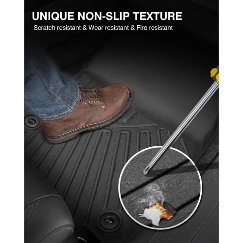 Powerty Floor Mats for 2023 2024 2025 2026 Mazda CX50 CX-50 Accessories All Weather Floor Liner 3D TPE 1st & 2nd Row Floor Mat Heavy-Duty Floor Liners