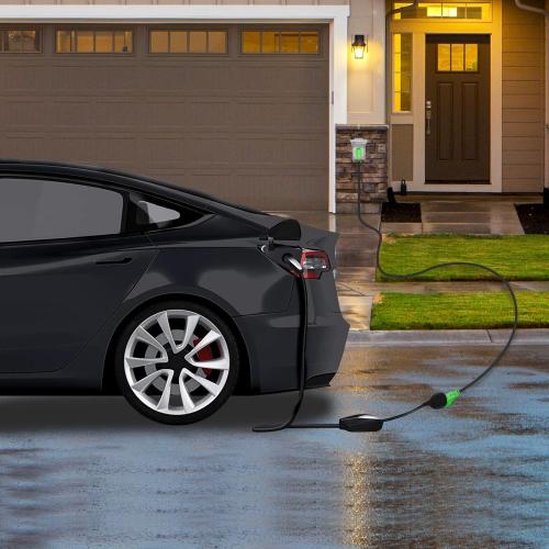 RVGUARD 50 Amp 50 Foot RV/EV Extension Cord, NEMA 14-50P/R Heavy Duty Extension Cord with LED Power Indicator and Cord Organizer, Green, ETL Listed