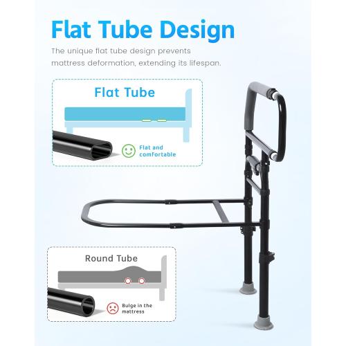 Sangohe Bed Rails for Elderly Adults Safety - Heavy Duty Bed Rail for Senior & People Falling Out of Bed - Bed Rail for Elderly, Height Adjustable, Fits Thick Mattress, Hold up to 300 Lbs, 504Q.(No warranty)
