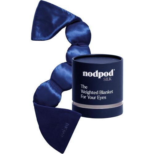 nodpod Mineralized Silk Gentle Pressure Sleep Mask, Weighted Eye Mask | Patented Light Blocking Design for Sleeping, Travel & Relaxation, Bead Filled, Machine Washable, BPA-Free, Sapphire
