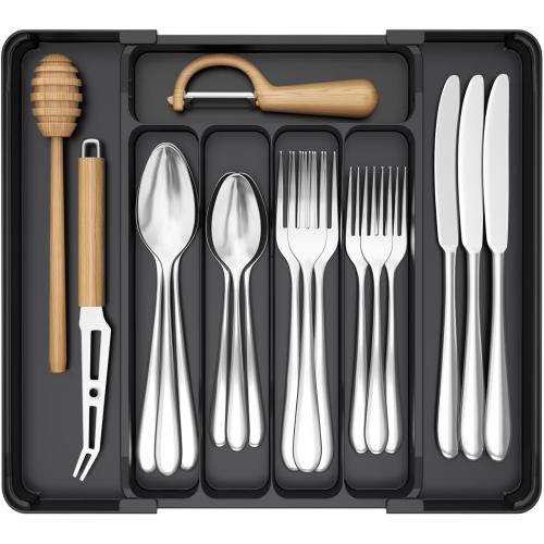 Lifewit Silverware Organizer for Drawer, Expandable Utensil Tray
