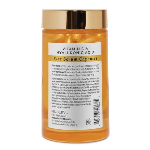 Findley Brightening Face Serum with Vitamin C & Hyaluronic Acid | Hydrating & Radiance Boosting | Improves Skin’s Appearance (60 pcs, 2.7oz)