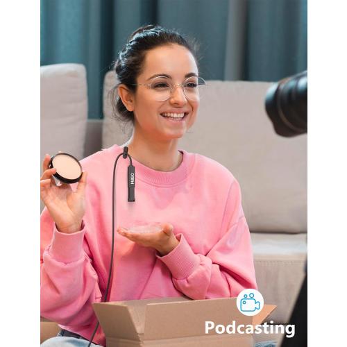 MillSO USB PC Microphone Plug & Play Omnidirectional External Lavalier Mini USB Microphone for Computer, Laptop, YouTube, Meeting, Recording, Podcasting, Gaming - 1.5m/4.9ft