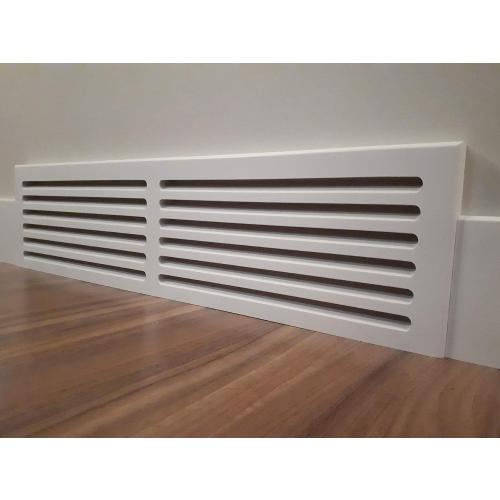 1 x 8 x 32 Inch MDF Cold Air Return Grill - Wood Wall Vent for Home Improvement - Primed White and Ready to Paint - Flexible Install Options