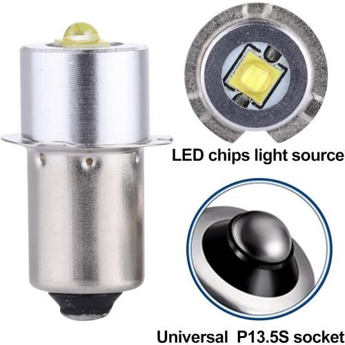 TRLIFE LED Flashlight, Maglight LED Replacement for 3-16 C&D Cells, 3W 12V-18V Bulbs (1 Pack)