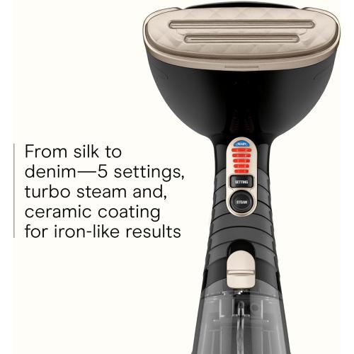 Conair Handheld Garment Steamer for Clothes, Turbo ExtremeSteam 1875W Fabric Steamer, Portable Handheld Design, Strong Penetrating Steam, Amazon Exclusive, Black