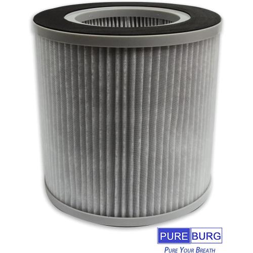 PUREBURG Replacement Filter Compatible with Proscenic A8 Air Purifier, H13 True HEPA Activated Carbon 2-in-1 3-Stage Filtration Air Clean Dust VOCs,2-Pack