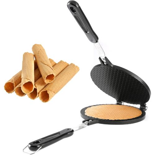 Waffle Cone Maker Ice Cream Cone Maker Household Waffle Maker Non-stick Egg Roll Maker for DIY Ice Cream Waffle Cone Desserts