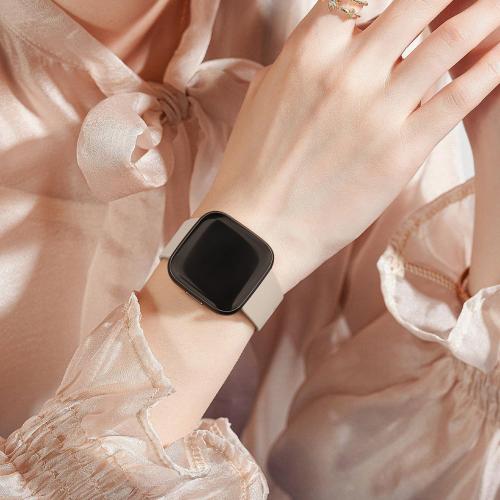 6 Pack Bands for Fitbit Versa 2 Smart Watch - Classic Soft Sport Replacement Wristbands for Women & Men