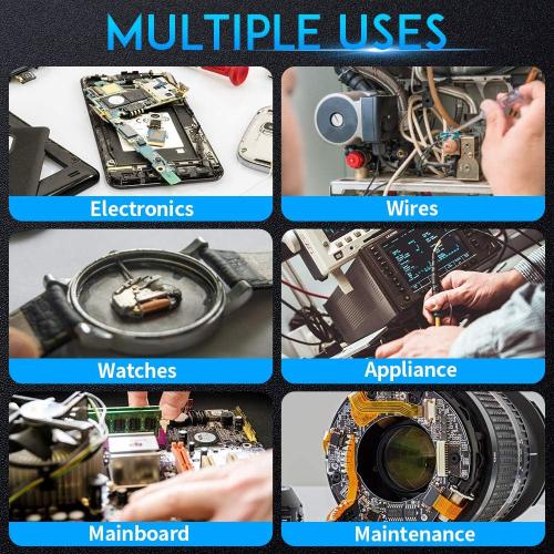 TOAUTO DS90 Soldering Station-°F & °C Dual Digital Display Soldering Iron Station Kit,90W Soldering Iron,302℉- 842℉ Temperature, Anti-Static & Grounding Wire, Auto Standby & Sleep,5 Solder Tips, Blue