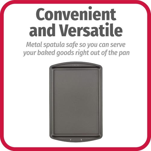 GoodCook Everyday Baking Sheet with Carbon Steel Construction & Scratch-Resistant Metal-Utensil Safe Nonstick , 9 x 13-Inch
