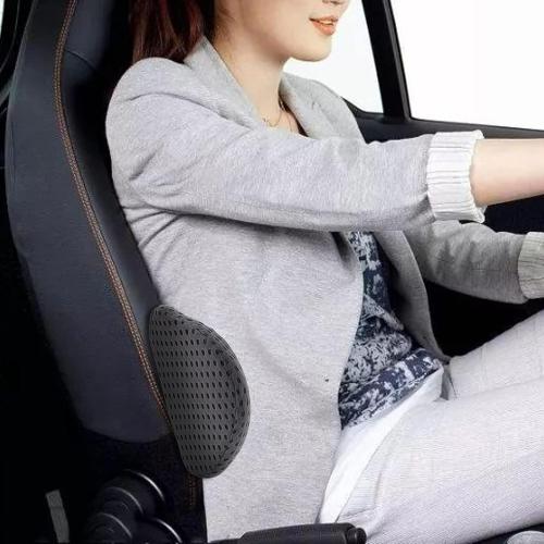 Grey Lumbar Pillow, Memory Foam Lumbar Support Pillow for Office Chair and Car Seat, Back Support Pillow for Lower Back Pain Relief, Support Cushion Back Pillow for Sleeping, Driving, Resting