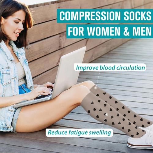 Size s/m BLUEENJOY Copper Compression Socks for Women & Men (6 pairs) - Best Support for Nurses, Running, Hiking, Recovery