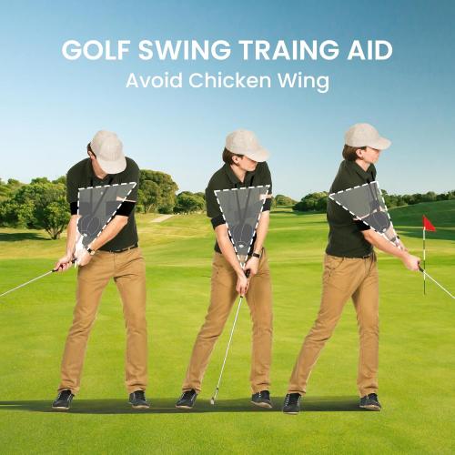 Amy Sport Golf Swing Training Aid Wrist Hinge Adjustable Arm Band with Hanger Smartball Connection Band for Correction, Men Women Ball Between Arms Practice Tool