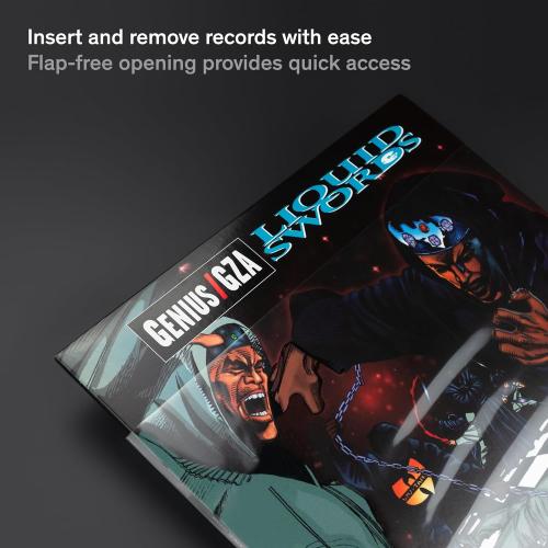Vinyl Record Sleeves - 50 x Premium Outer Vinyl Sleeves For Records - 12.75 x 12.75 Heavy Duty 3 Mil Thick Crystal Clear Polypropylene