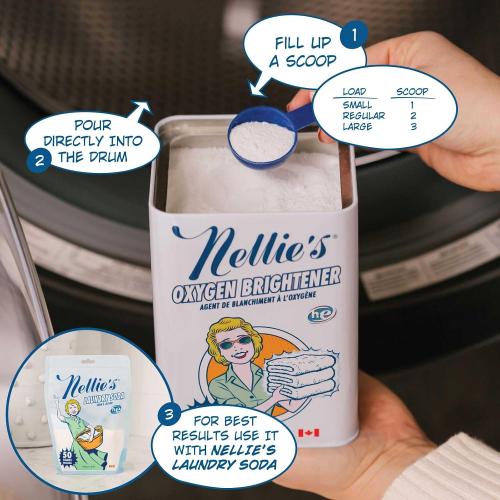 Nellie's Oxygen Brightener | Bleach Alternative Laundry Booster | 100 Loads